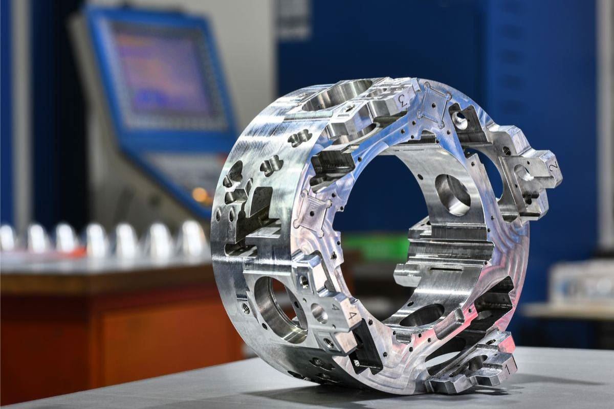 Machined ring frame produced on five axis milling